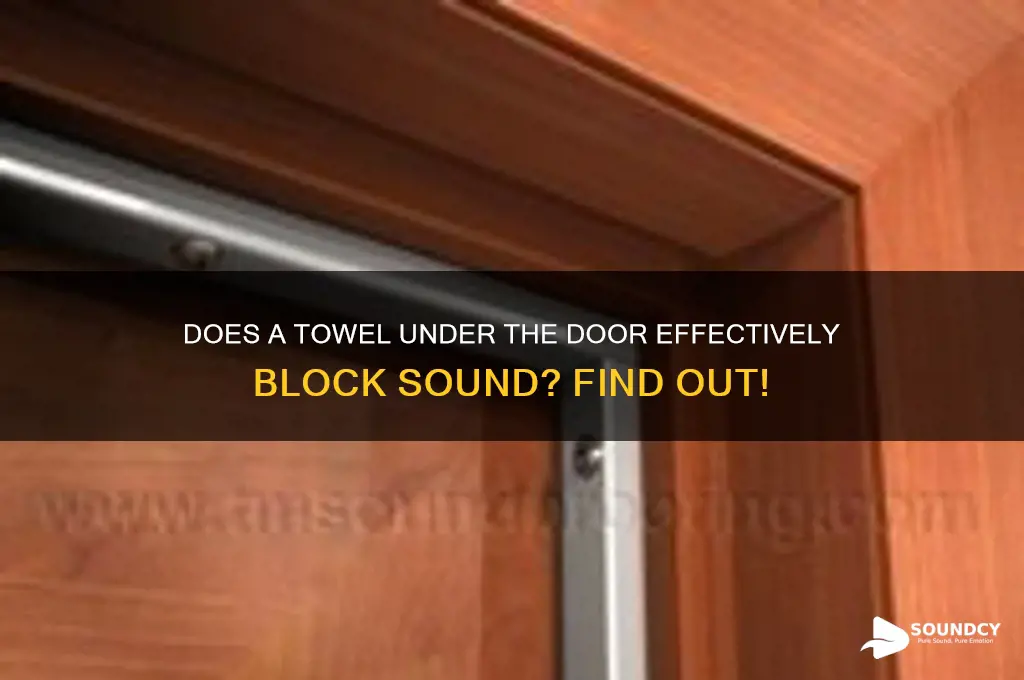 does putting a towel under the door block sound