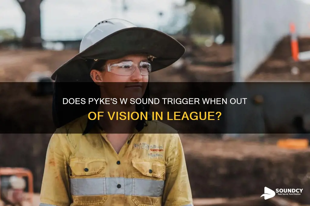 does pyke w sound go off out of vision