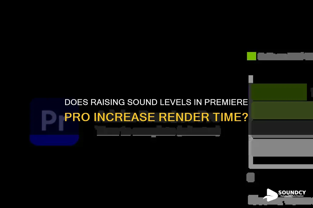 does raising sound level premiere pro increase render time