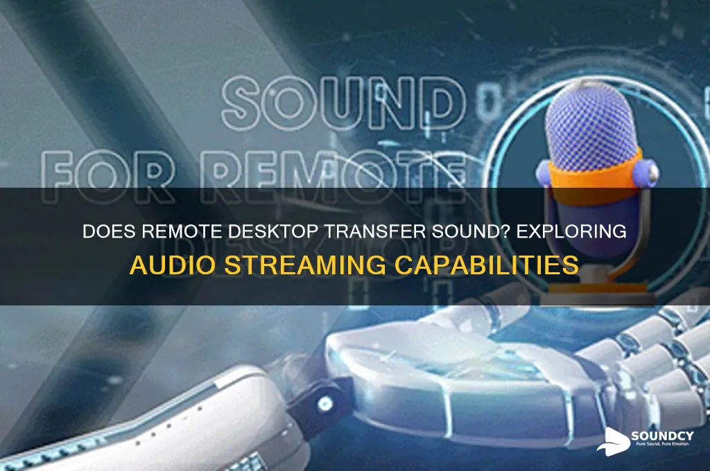 does remote desktop transfer sound