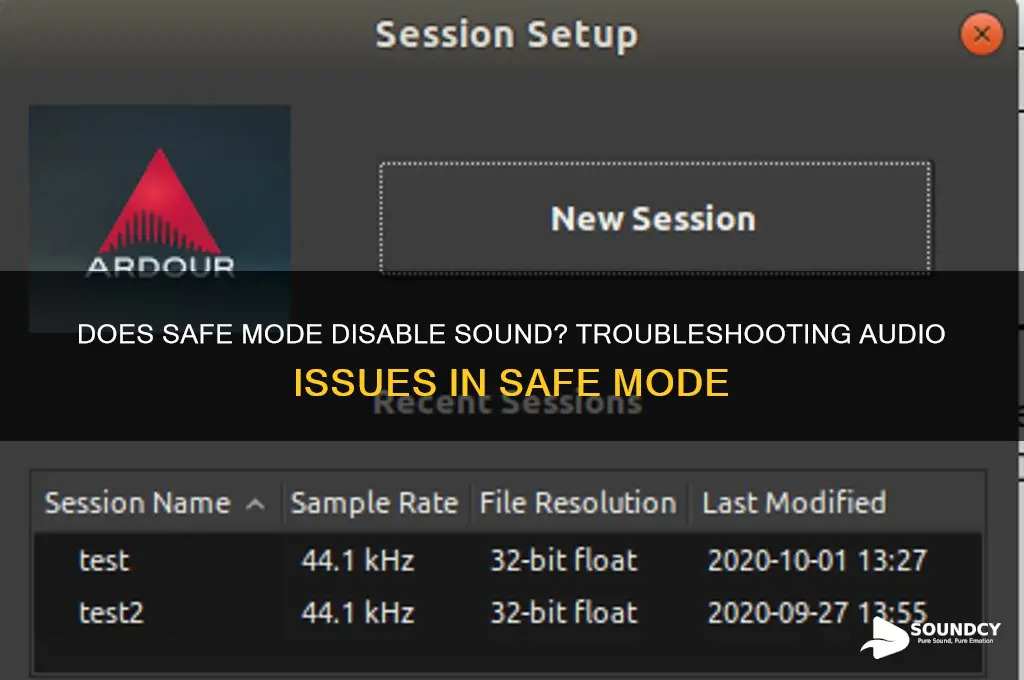 does safe mode disable sound