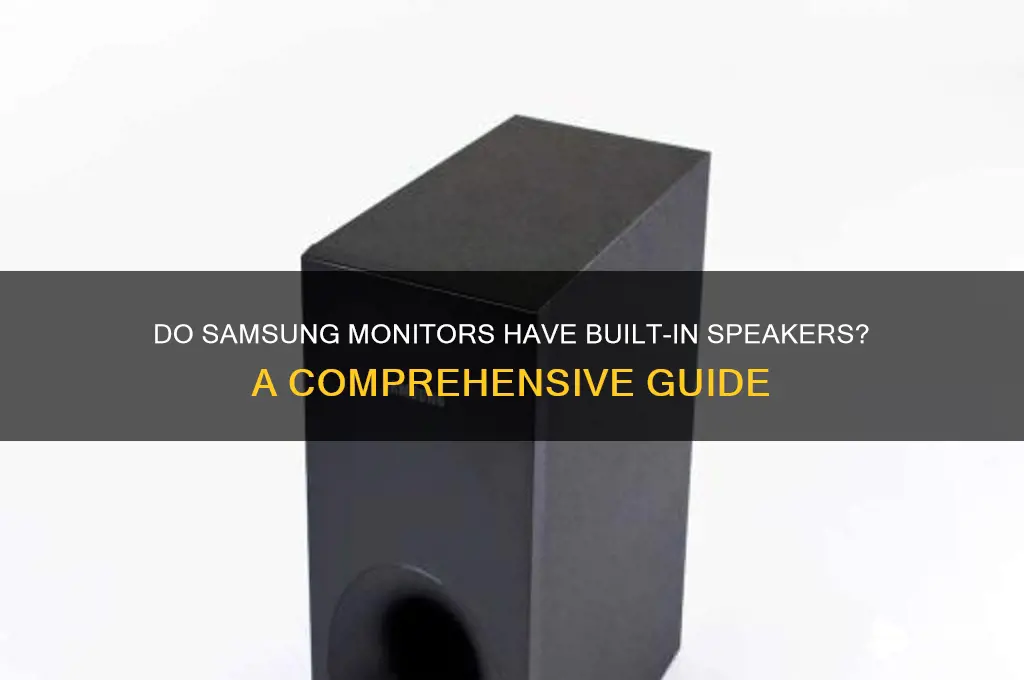 does samsung monitor have sound