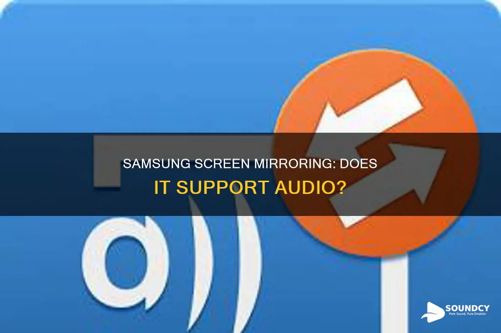 does samsung scree mirroing do sound