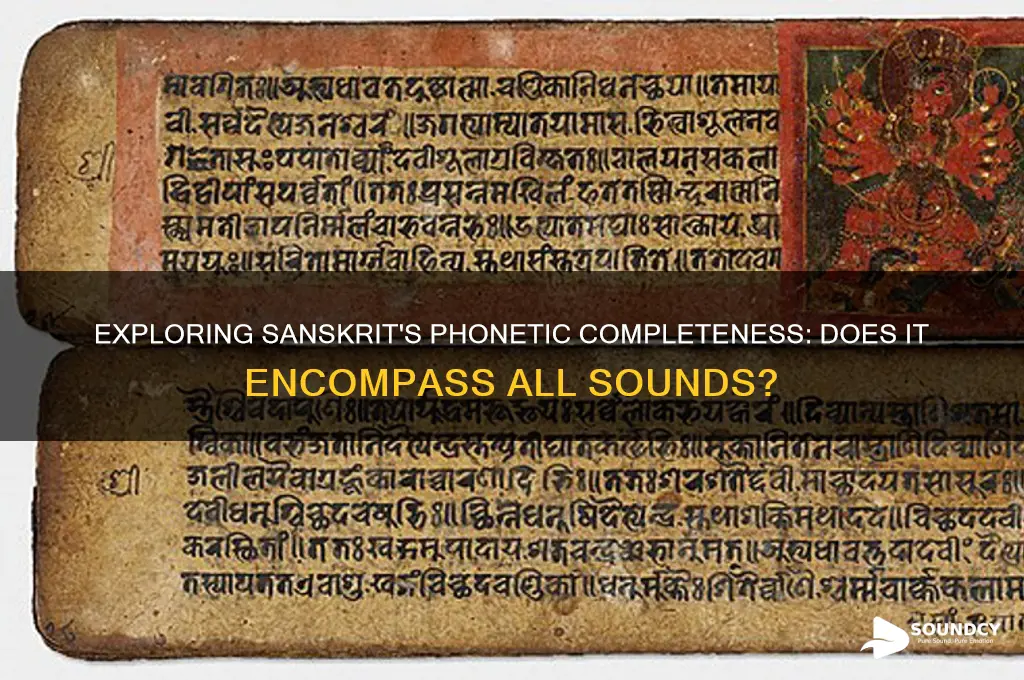 does sanksrit have all sounds