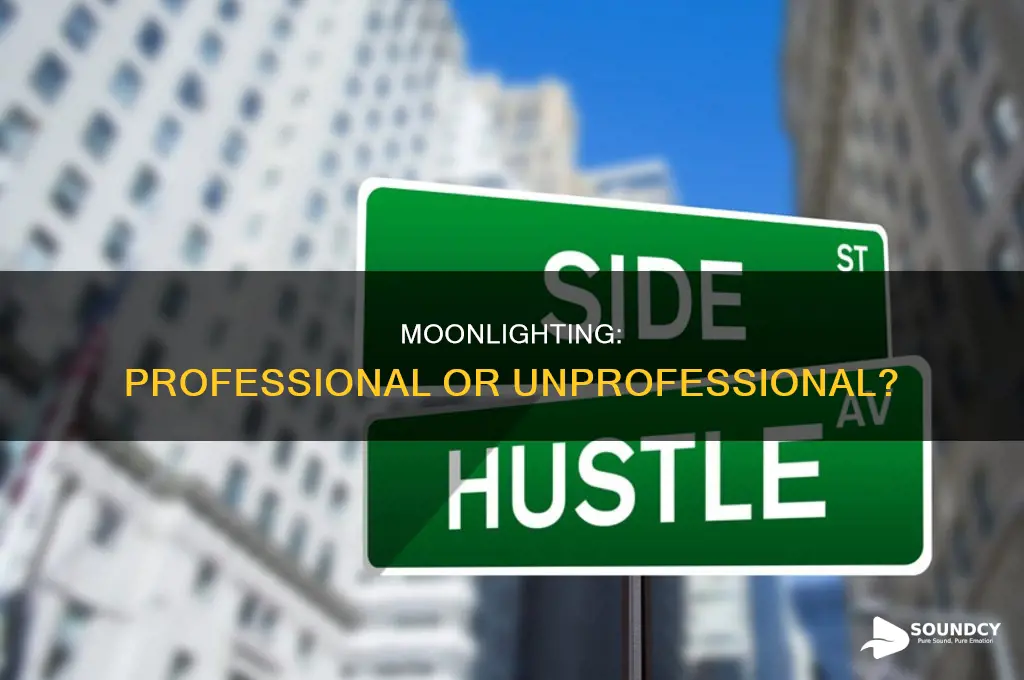 does saying you moonlight sound unprofessional