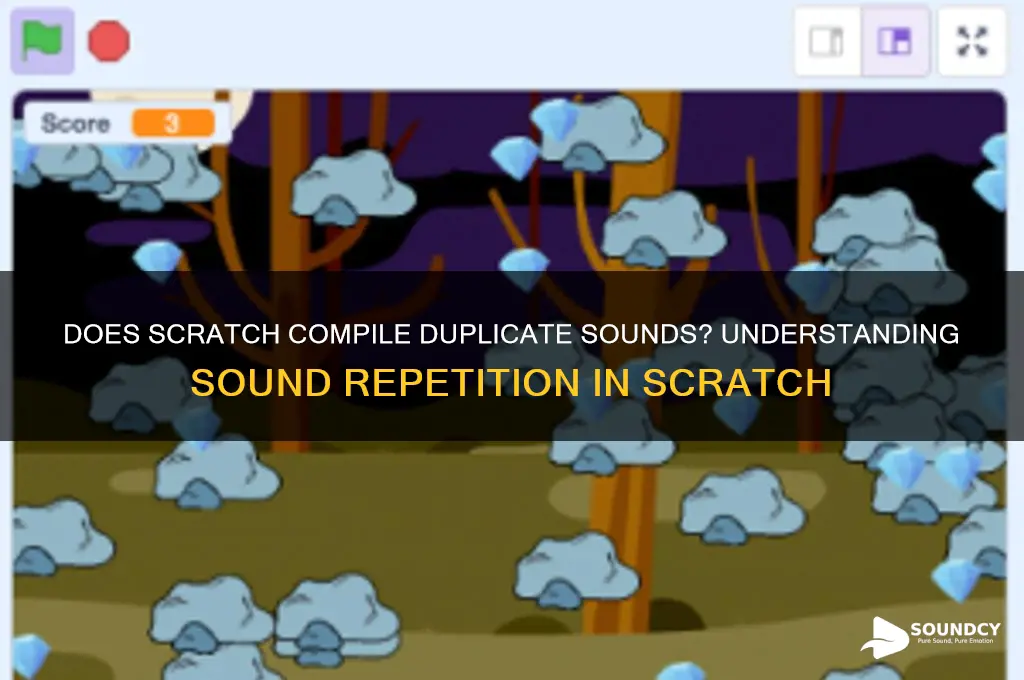 does scratch compile sounds when same sound put twice