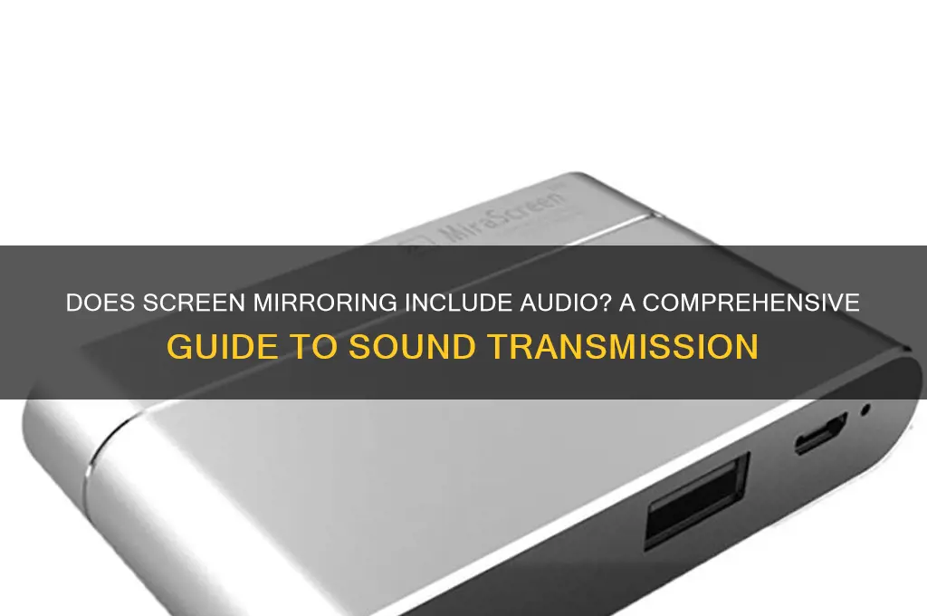 does screen mirror do sound