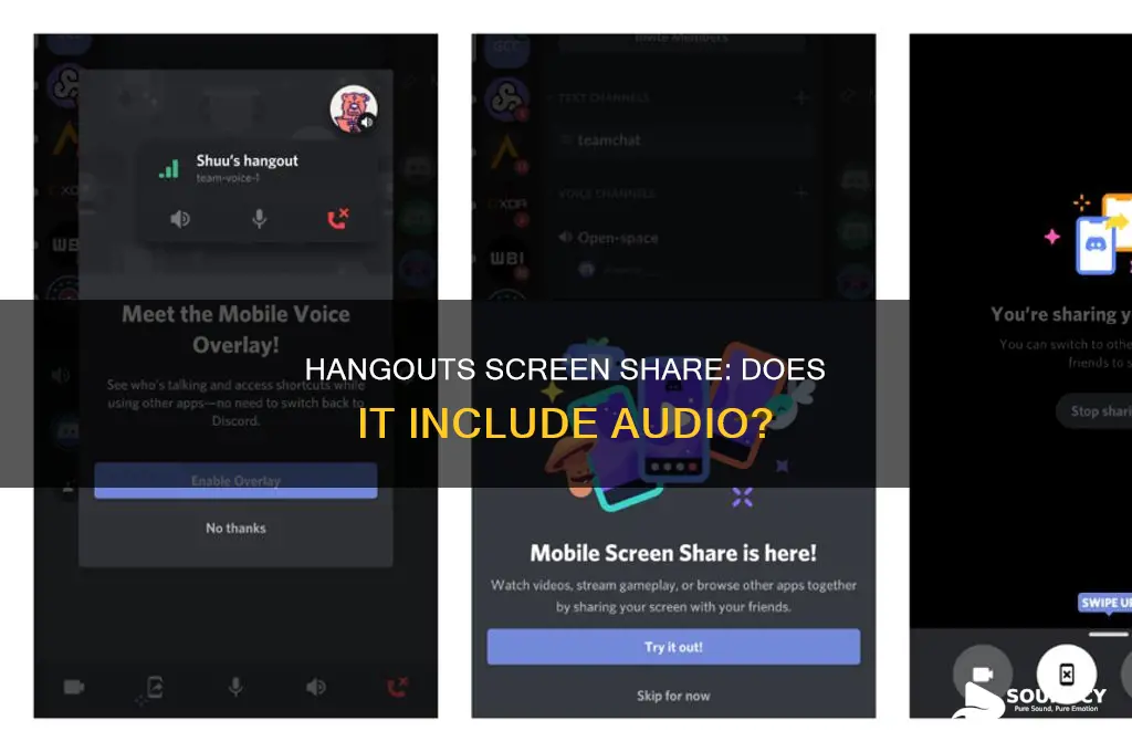 does screenshare on hangouts include sound