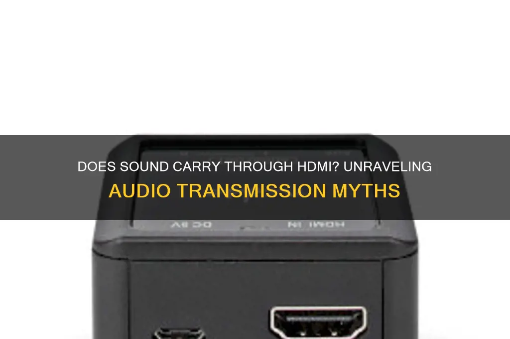 does sound carry through hdmi