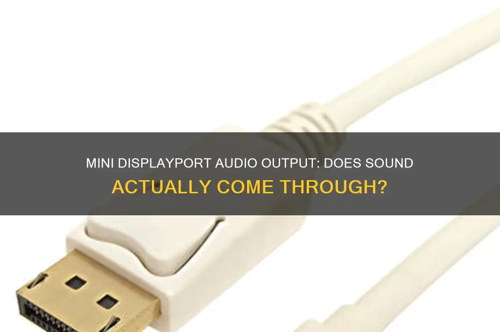 does sound come out of a mini display port