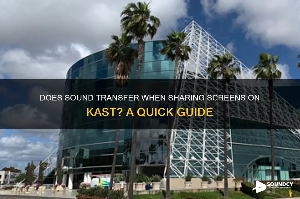 does sound come through with shared screens in kast