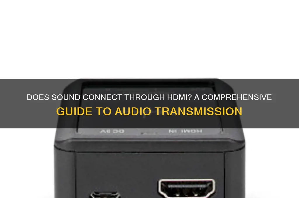 does sound connect through hdmi
