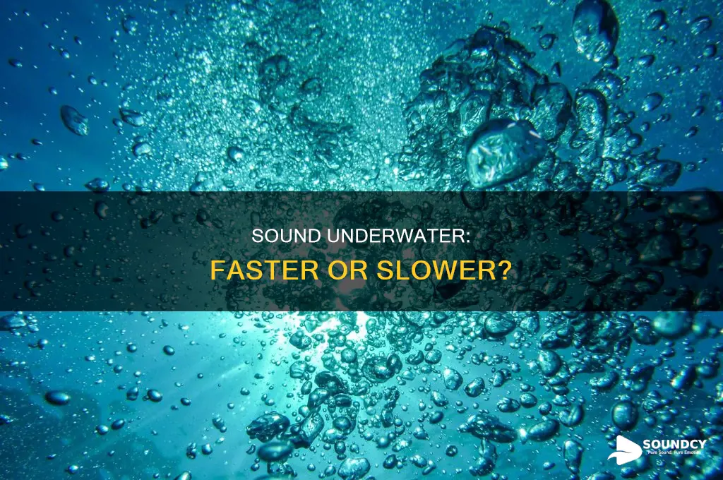 does sound travel faster under water