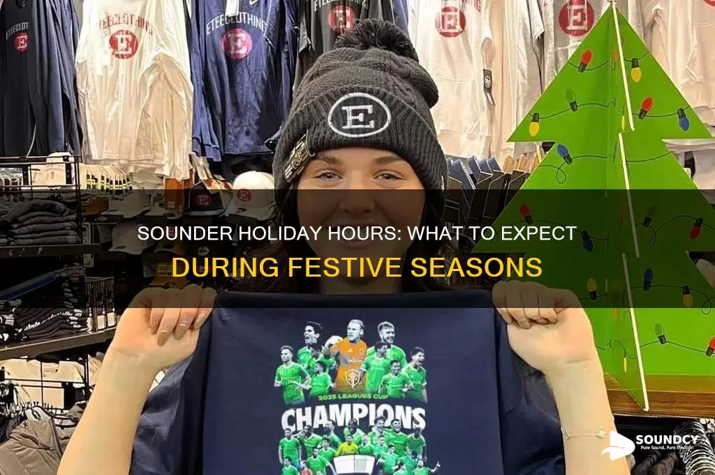 does sounder have holiday hours