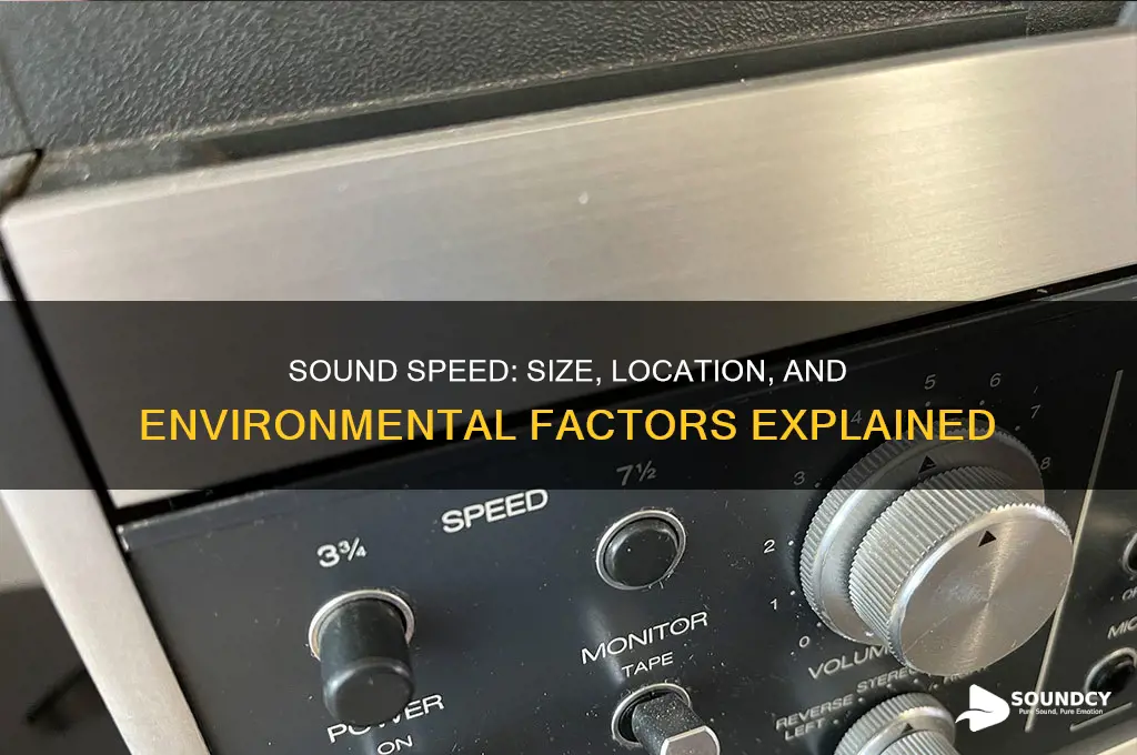 does speed of sound depend on size and location