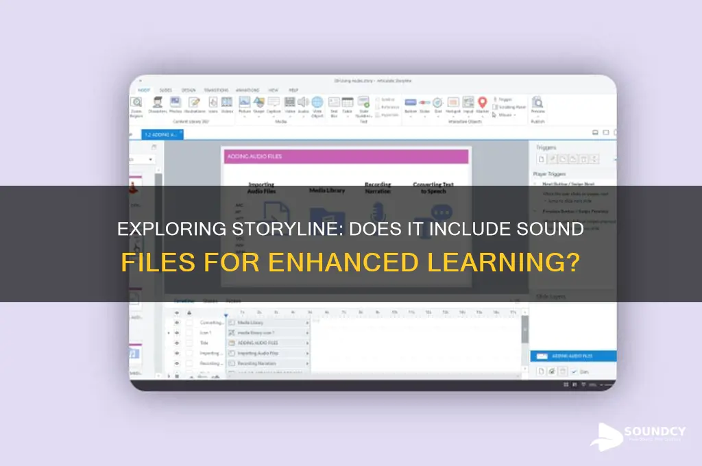 does storyline have sound files