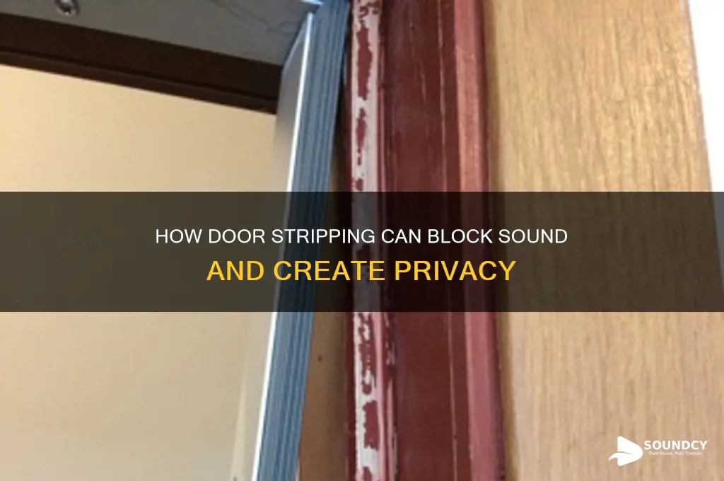 does stripping under doors block sound