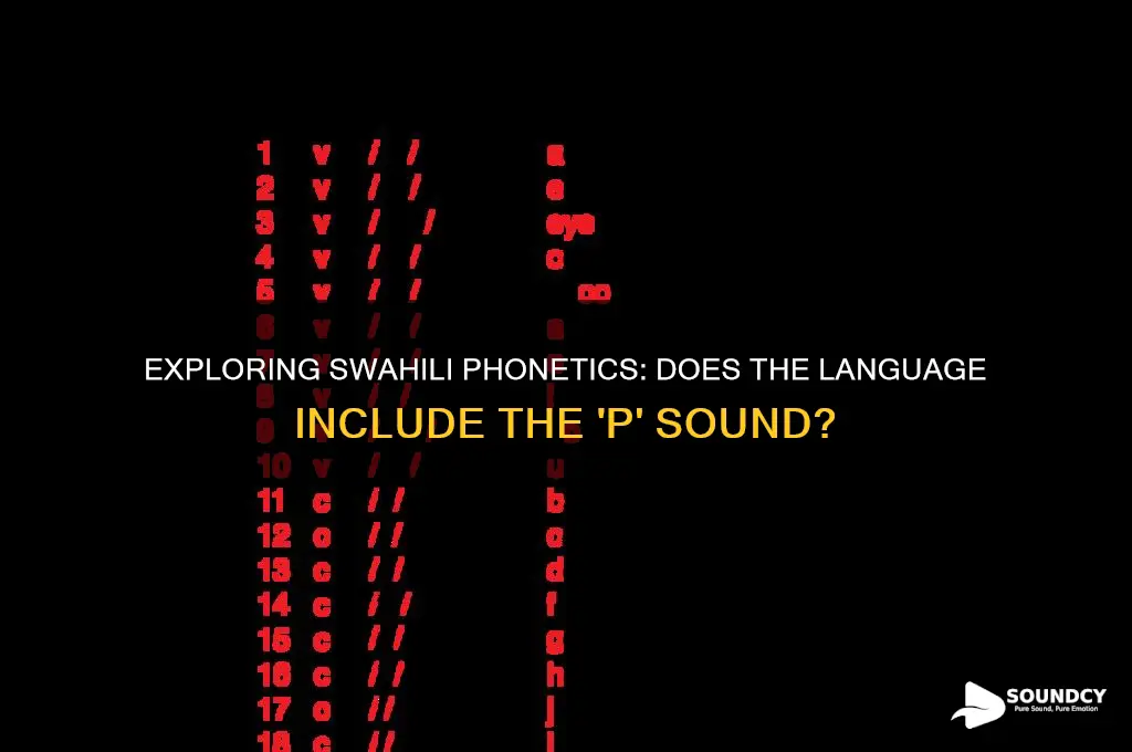 does swahili have p sound