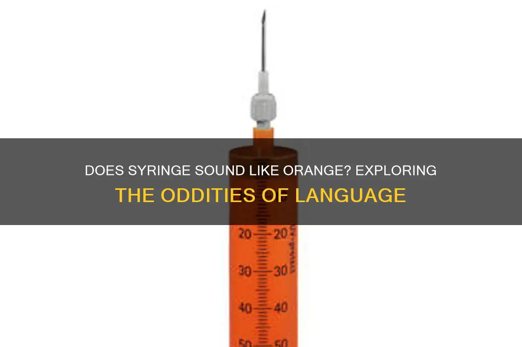 does syringe sound like orange