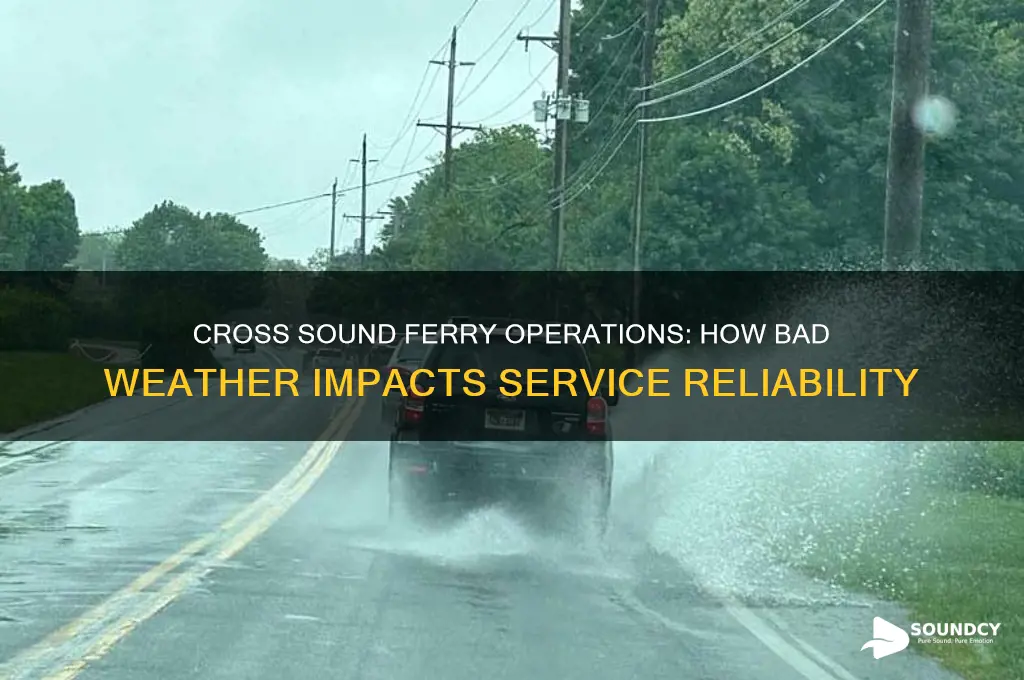 does the cross sound ferry run in bad weather