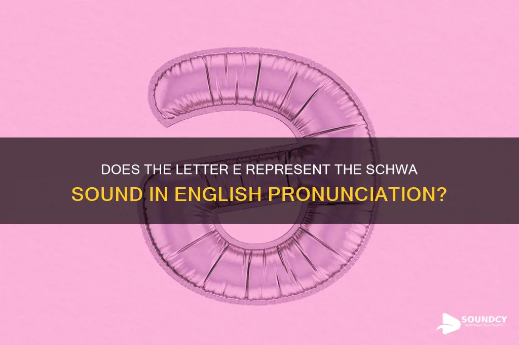 does the e on the mark the schwa sound