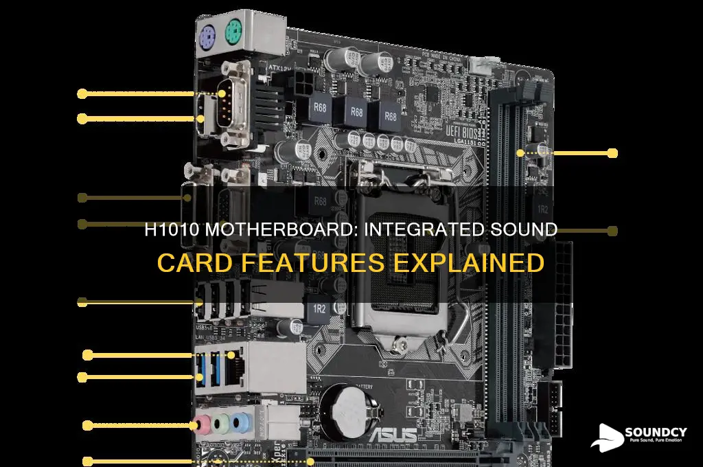 does the h1010 mother board come with sound card