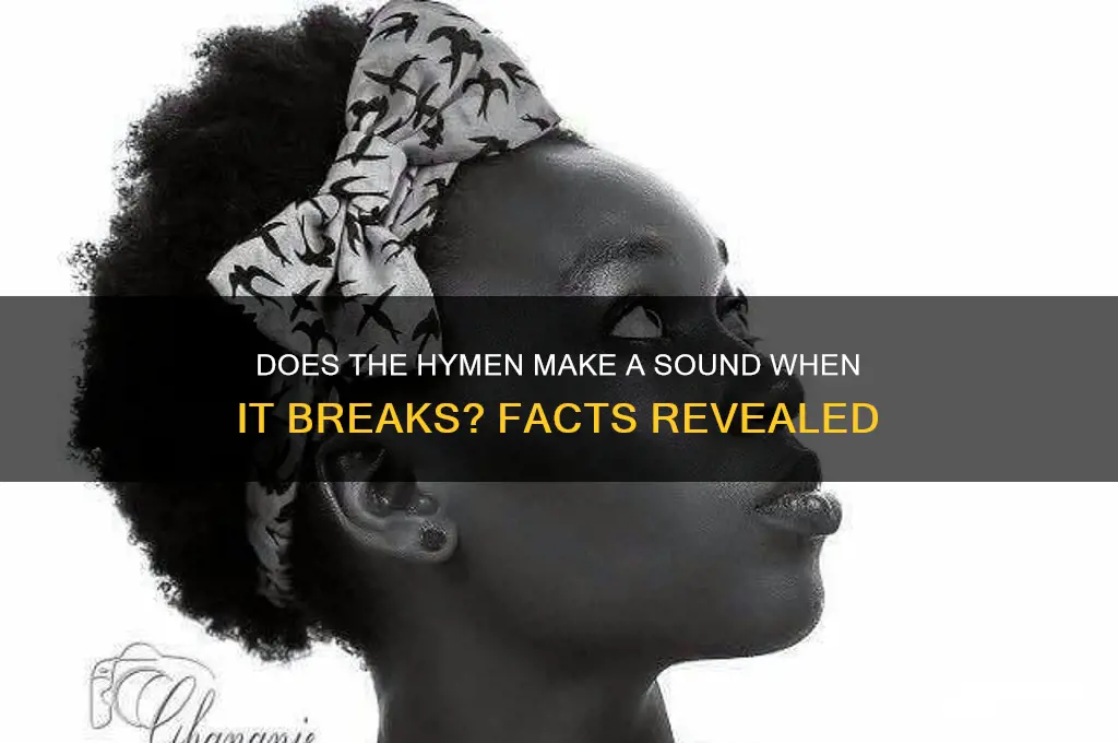 does the hymen make a sound when it breaks