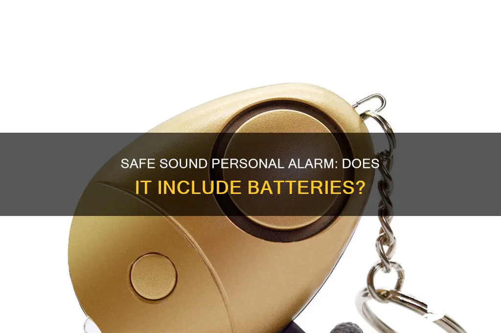 does the safe sound personal alarm come with batteries