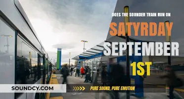 Sounder Train Schedule: Is It Running on Saturday, September 1st?