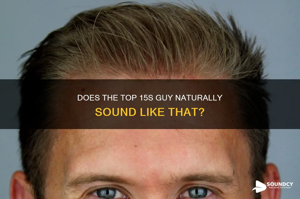 does the top 15s guy sound like that natuarally
