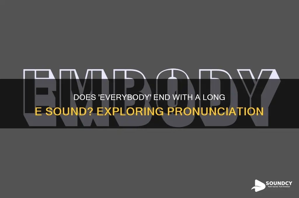 does the word everybody end in long e sound