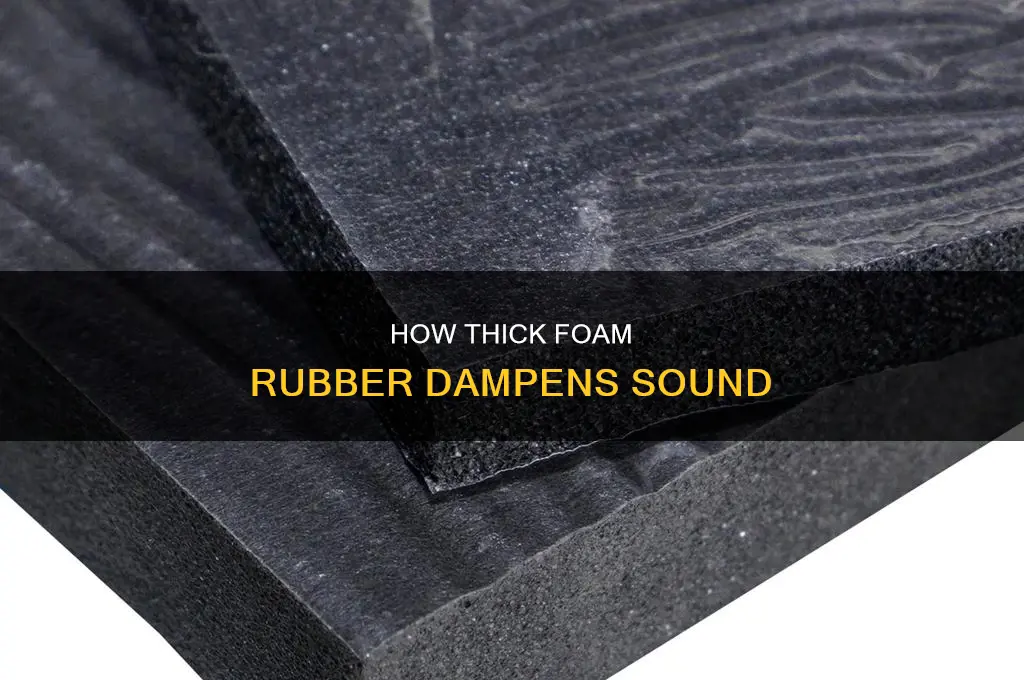 does thick foam rubber dampen sound