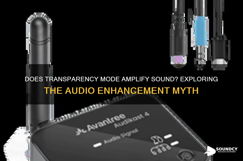 does transparency mode amplify sound