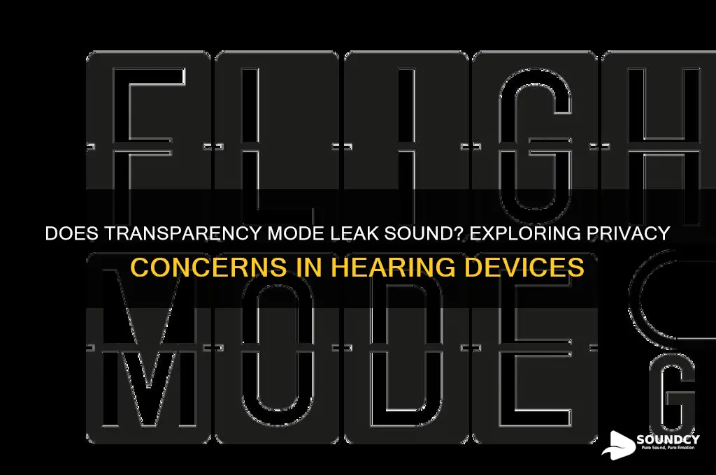 does transparency mode leak sound