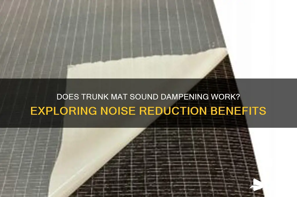 does trunk mat sound dampen