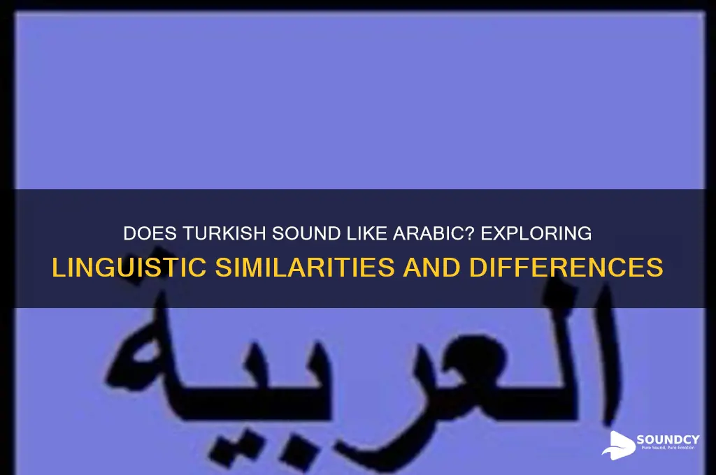 does turkish sound like arabic