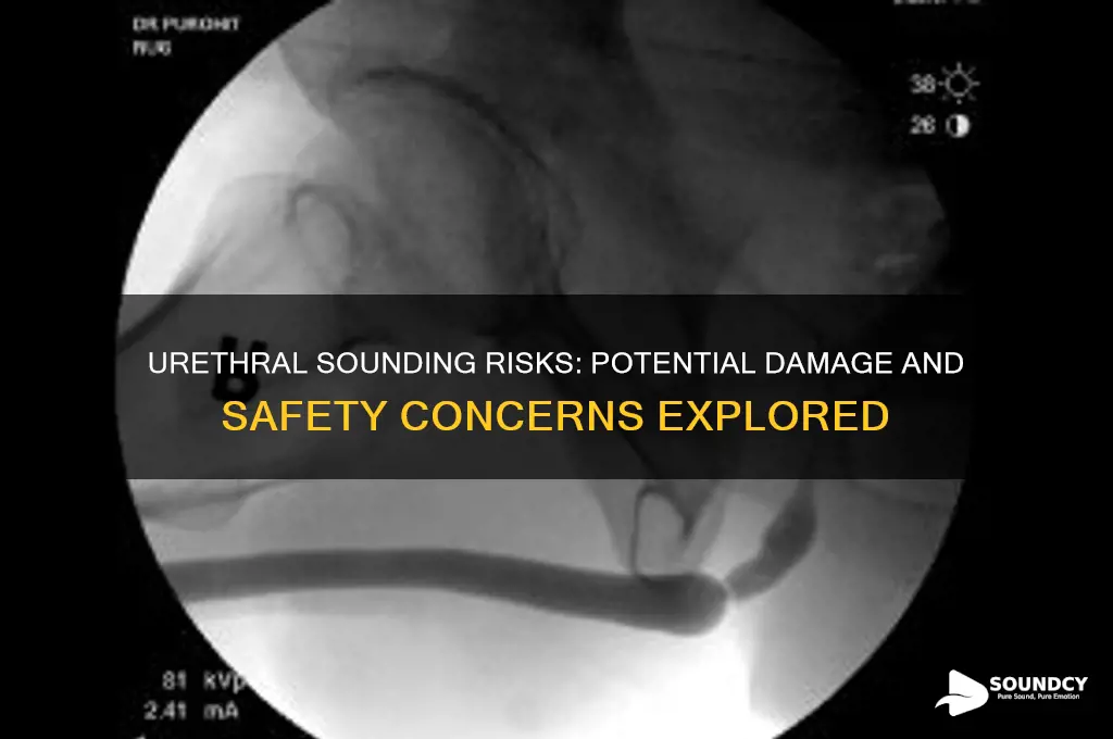 does urethral sounding cause damage