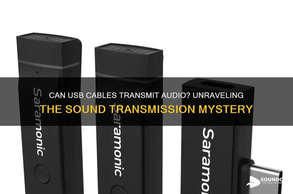 does usb cable transmit sound