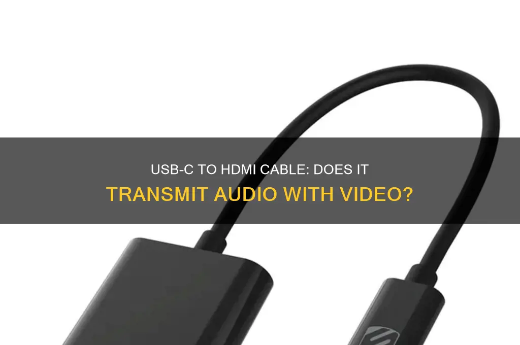 does usb type c to hdmi cable include sound
