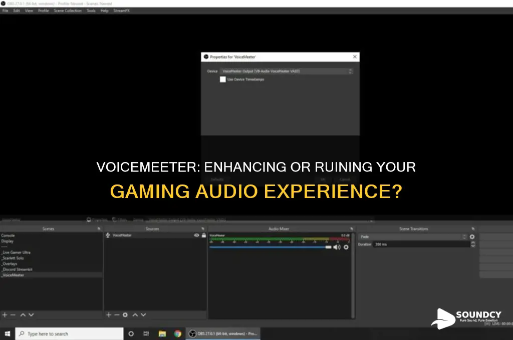 does voicemeter mess up game sound