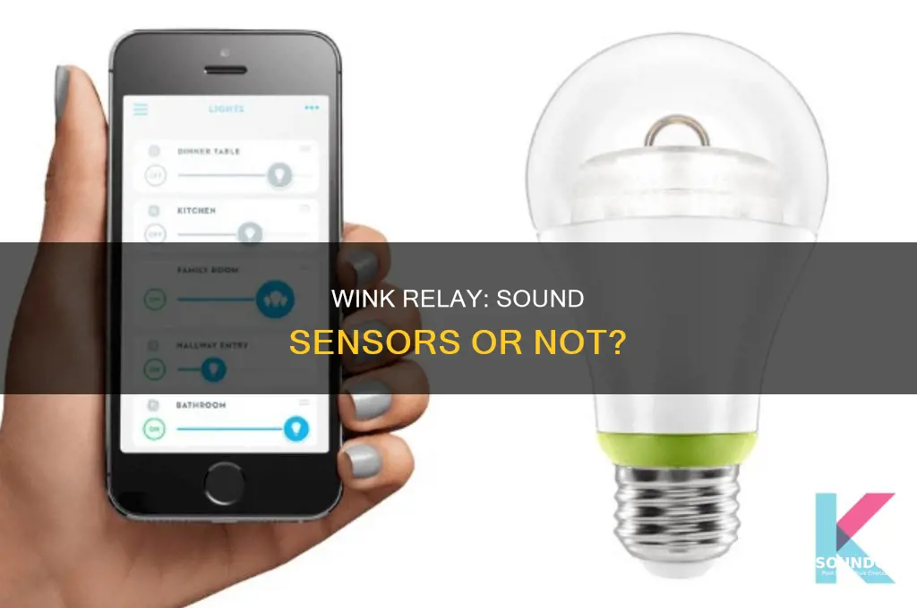 does wink relay have sound sensors