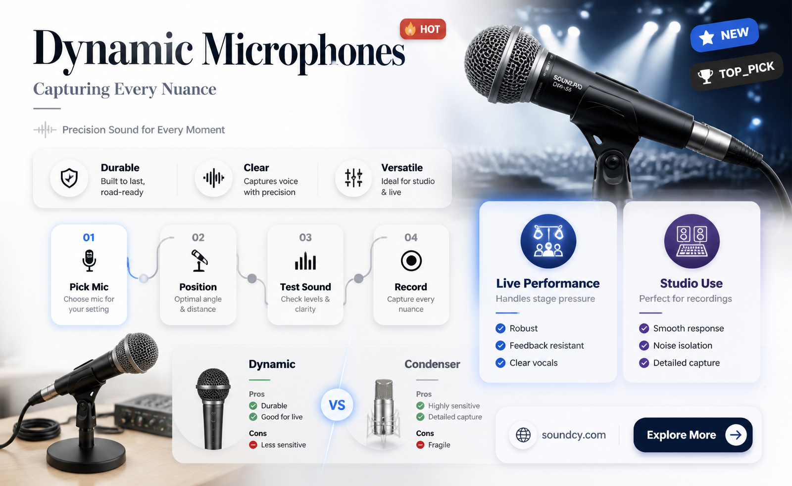 are dynamic microphones sensitive to sound