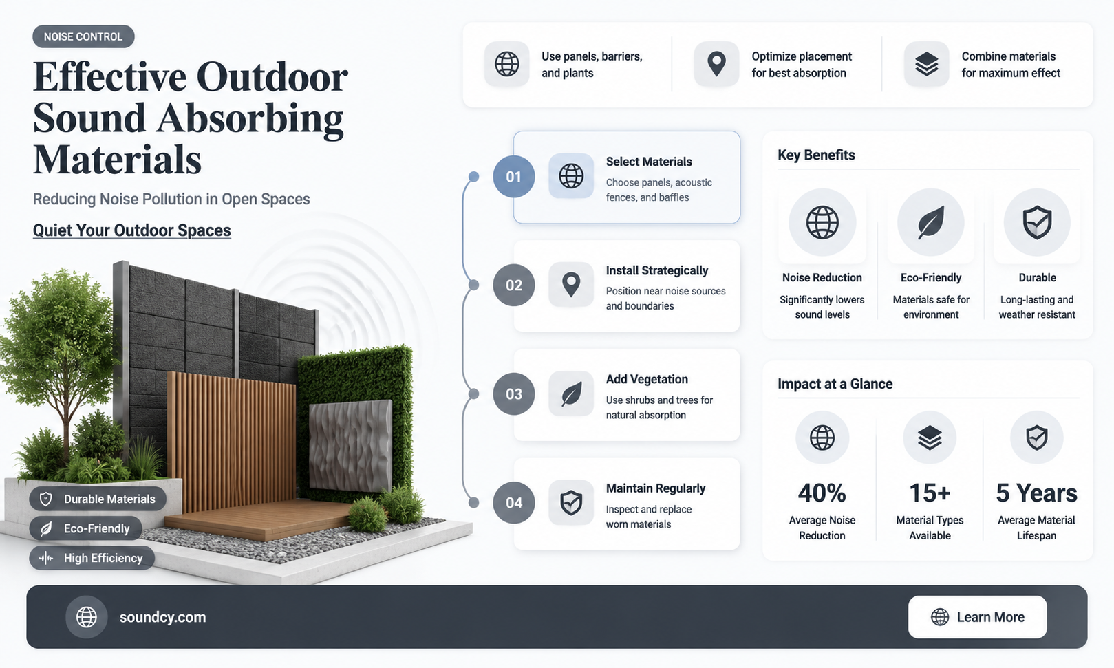 did outdoor sound absorbing materials
