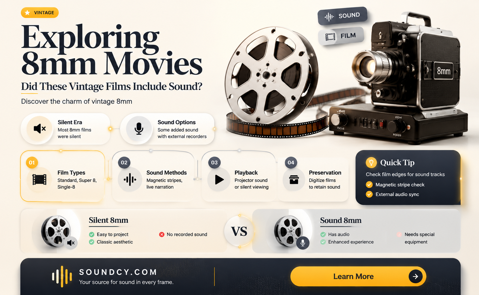 did 8mm movies have sound