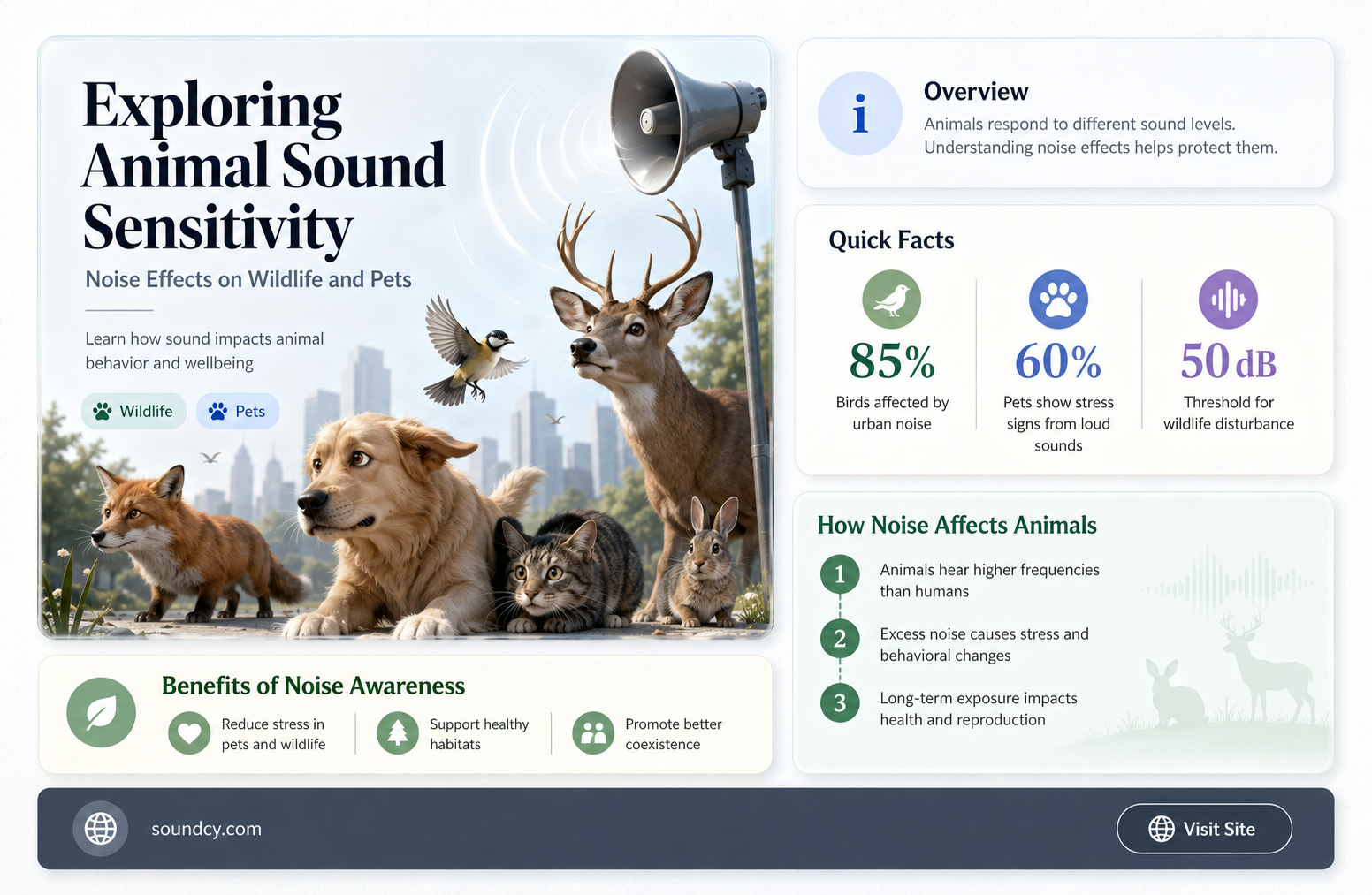 do animals have sound sensitivity
