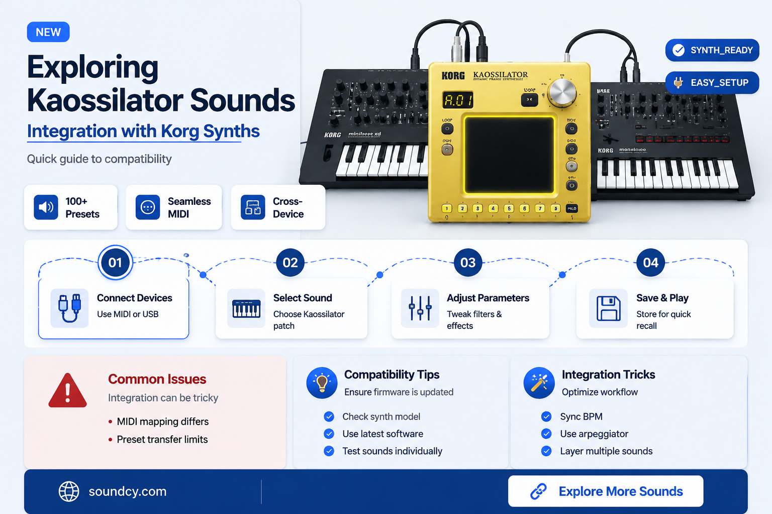 are the sounds from kaossilator in other korg synth