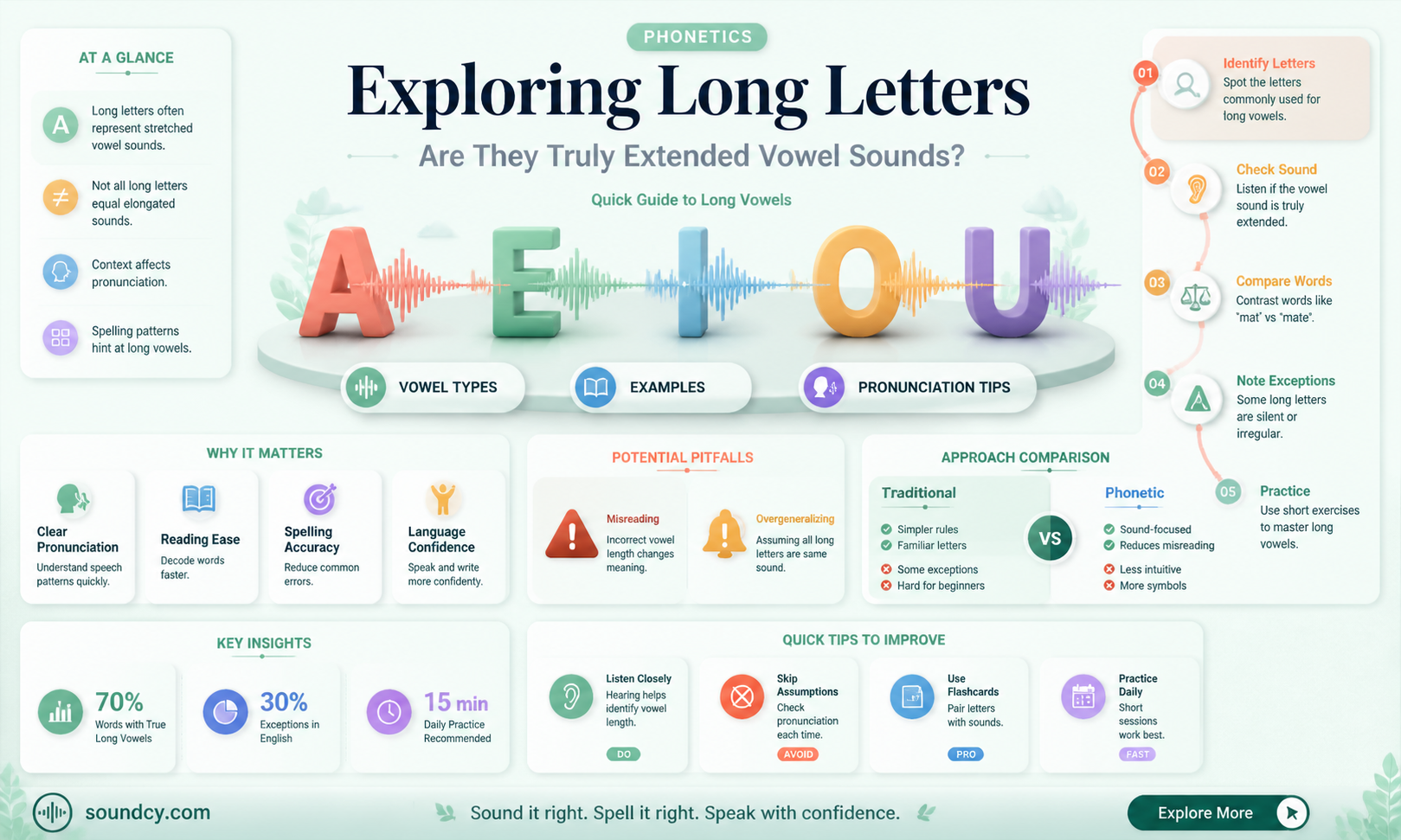 are long letters vowel sounds