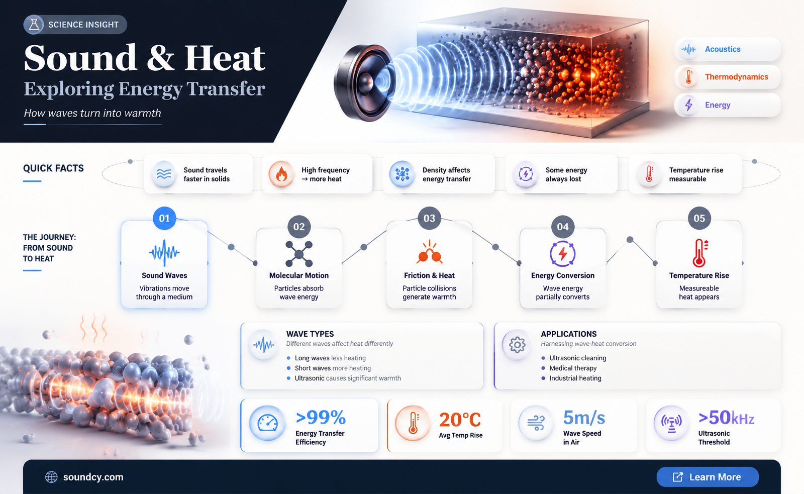 are sound and heat related
