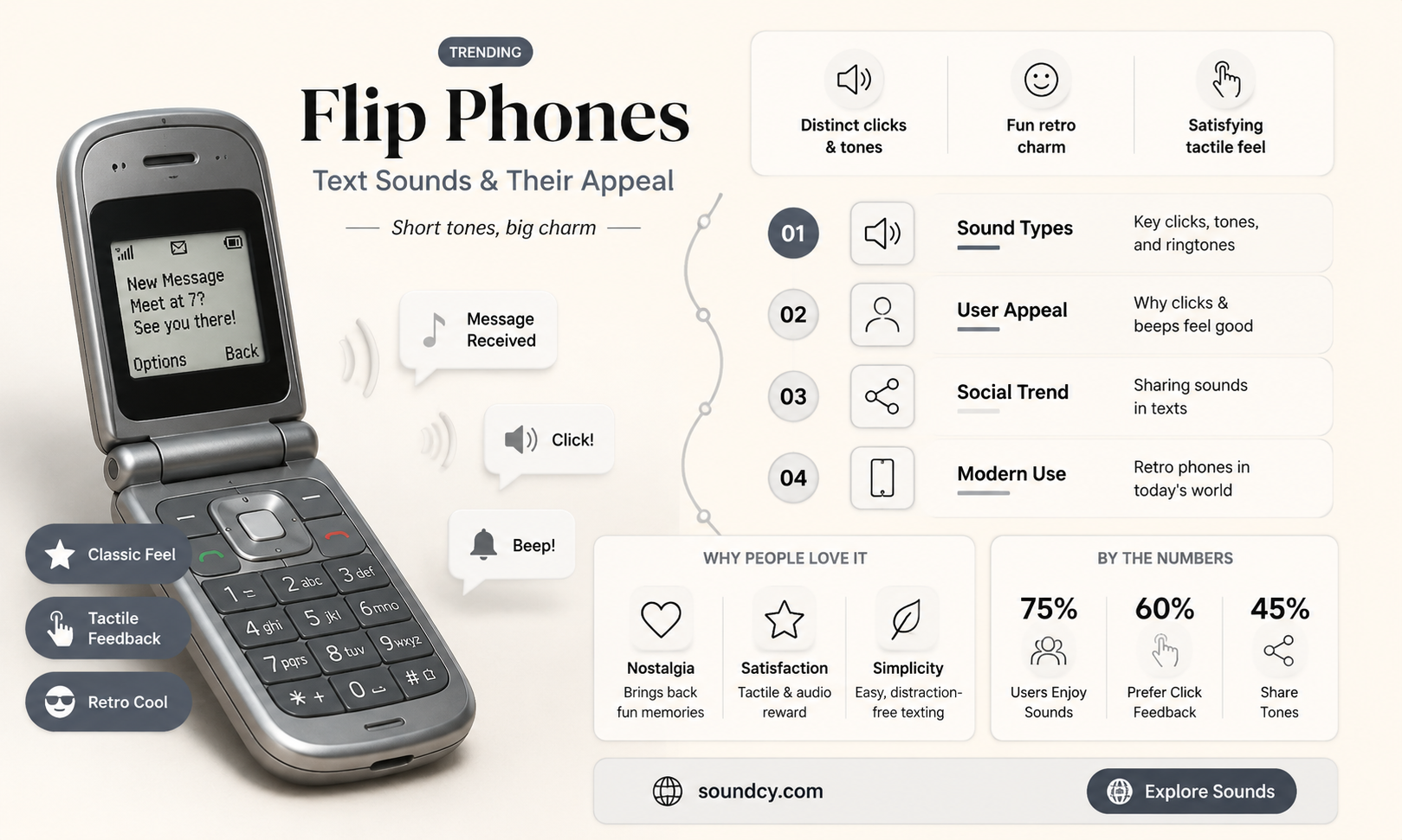 did flip phone have text sounds