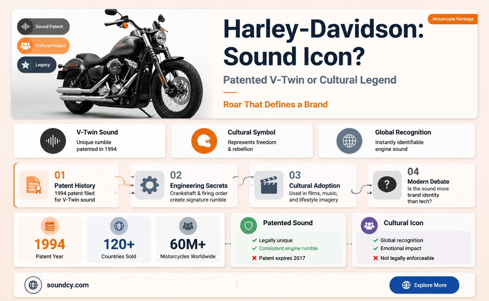 did harley davidson patent their sound